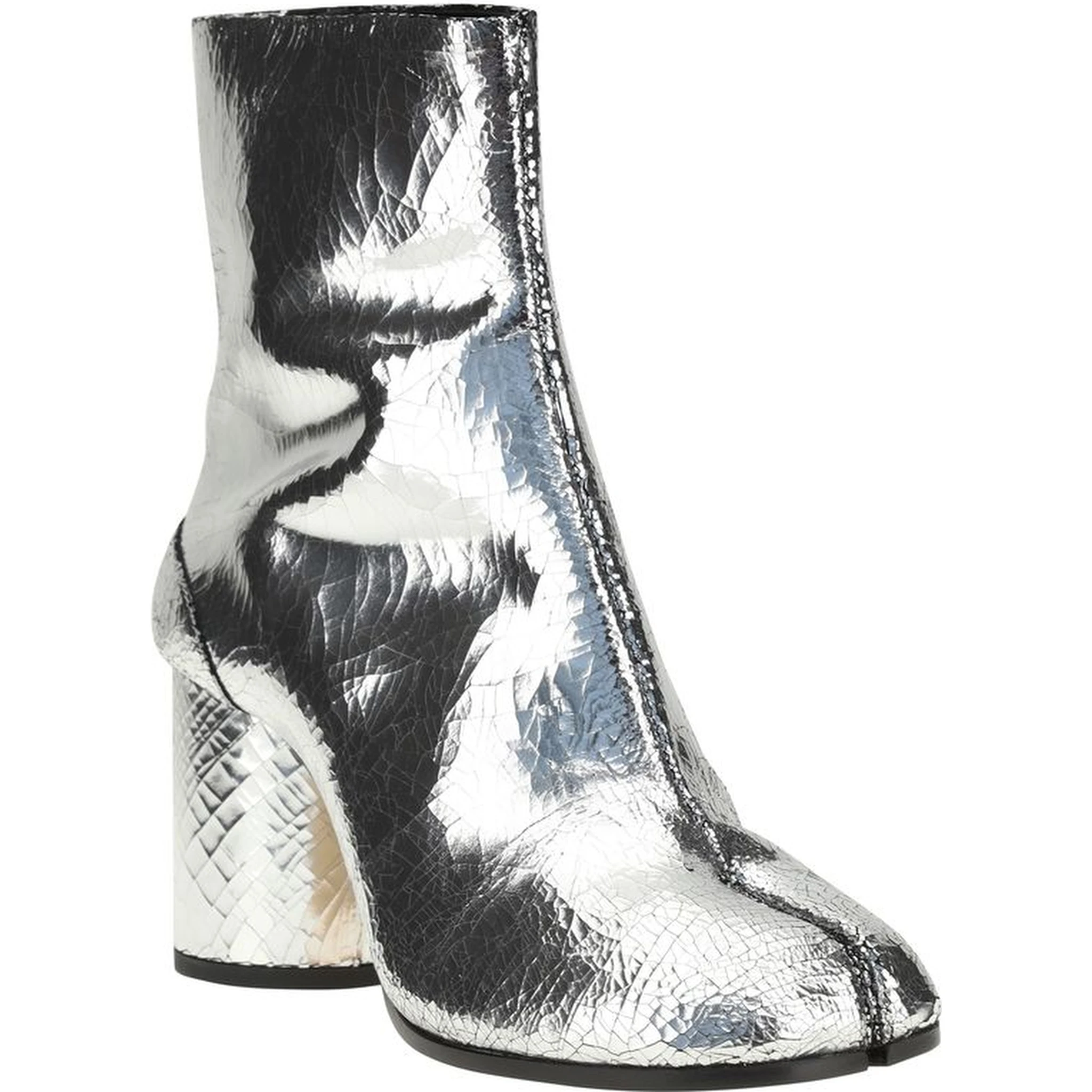Gray Calf Leather Bos Taurus Ankle Boots