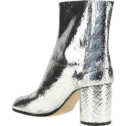 Gray Calf Leather Bos Taurus Ankle Boots