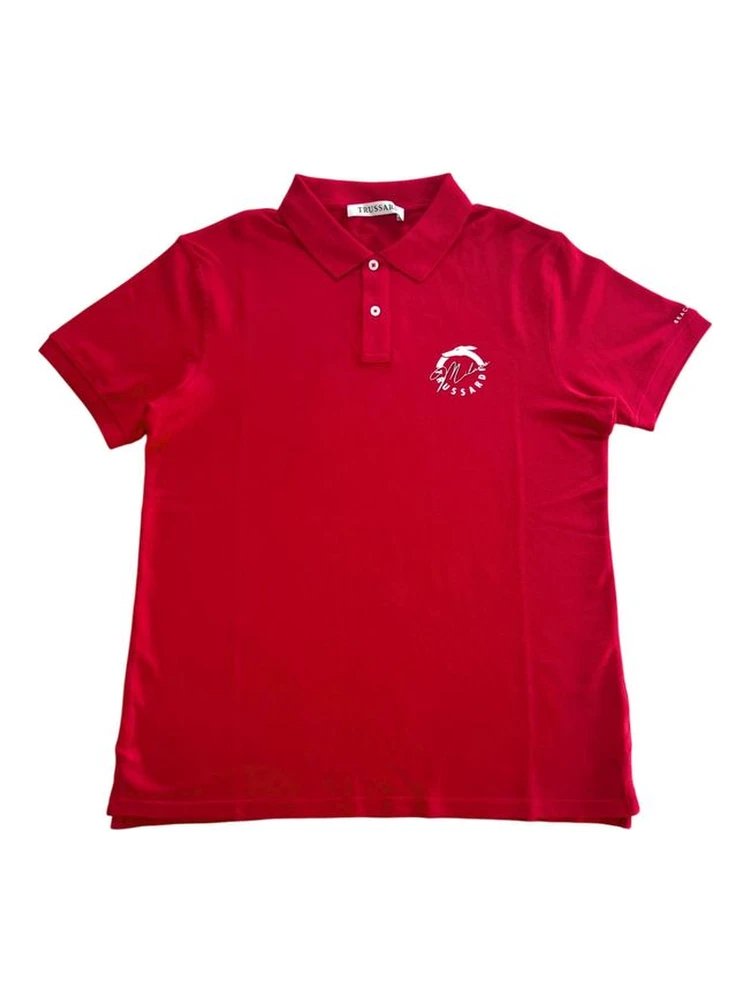 Red Cotton Polo Shirt