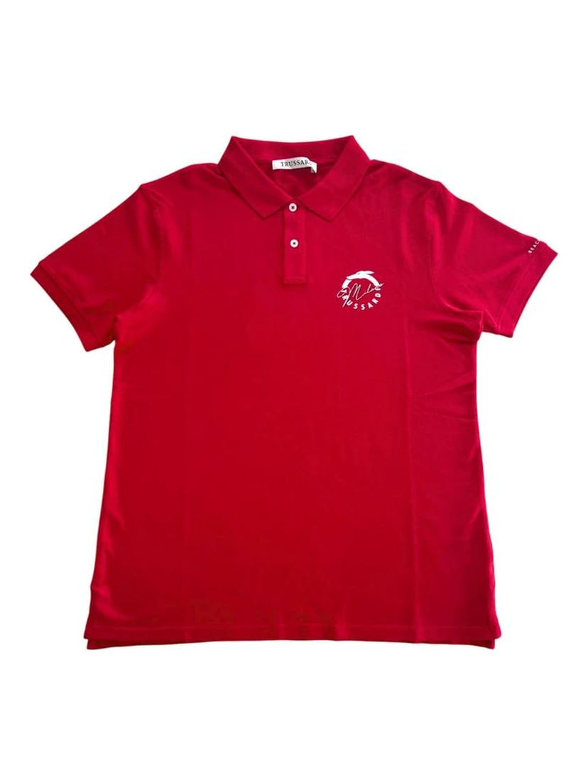 Red Cotton Polo Shirt