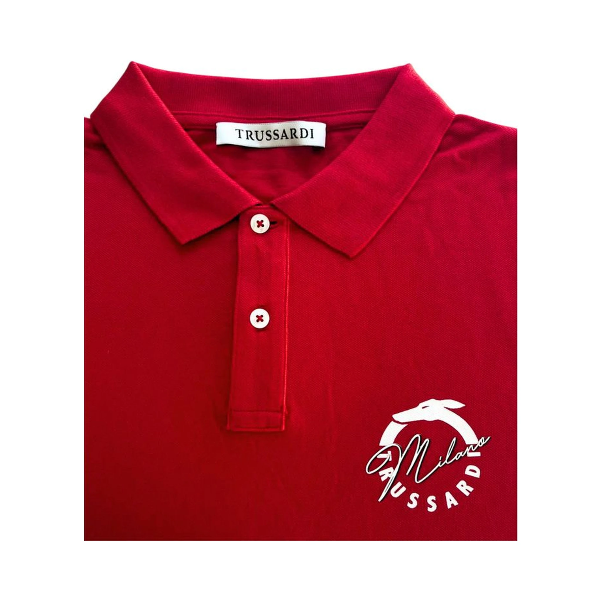Red Cotton Polo Shirt