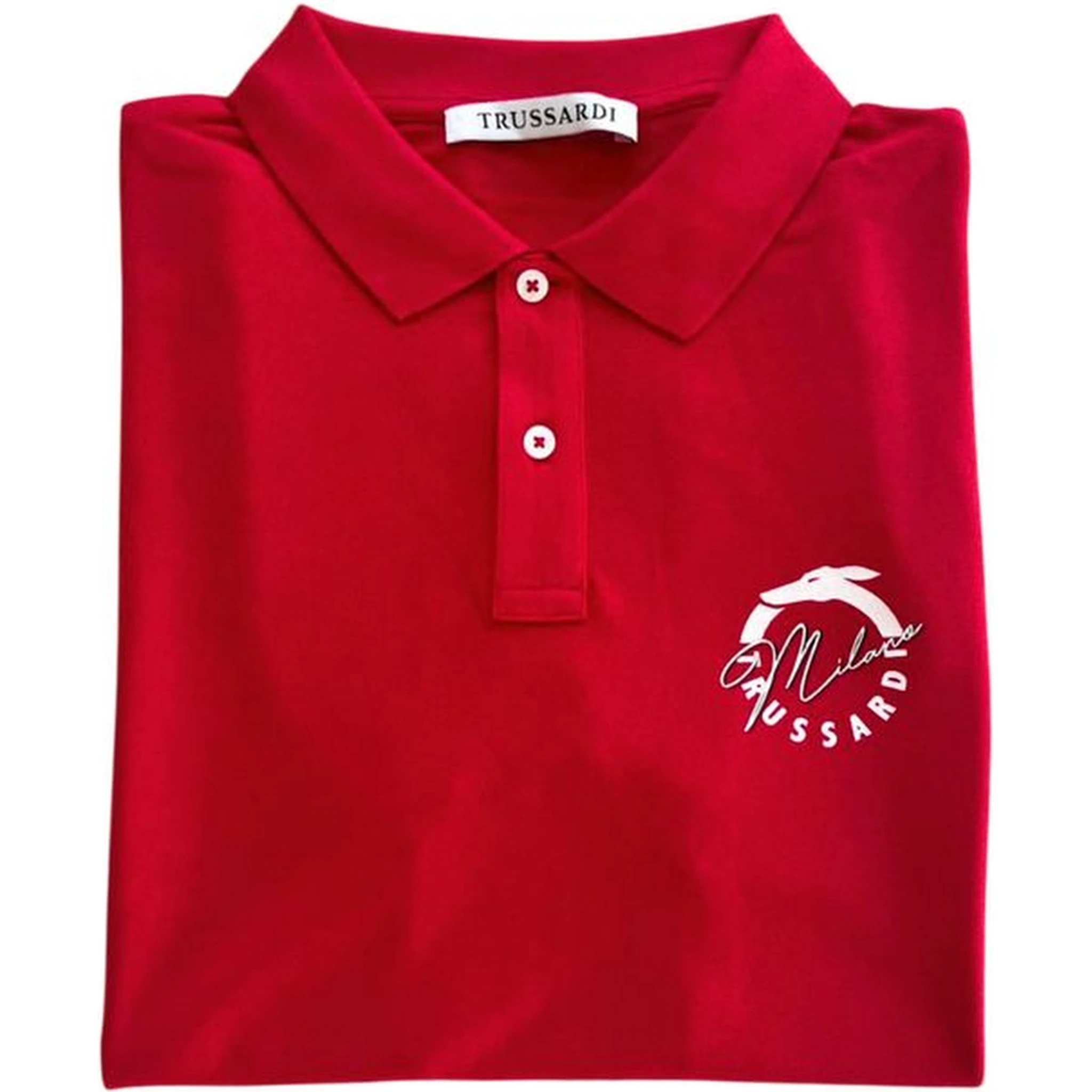Red Cotton Polo Shirt