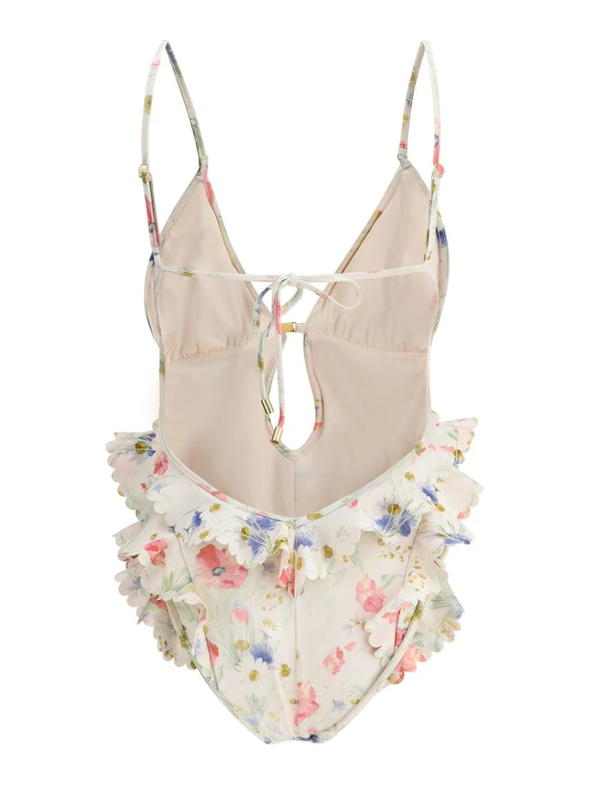 Multicolor Lycra One-Piece Swimsuit