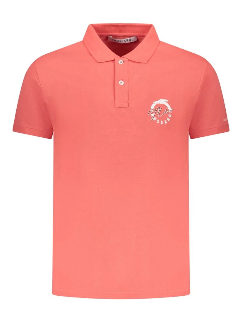 Pink Cotton Polo Shirt