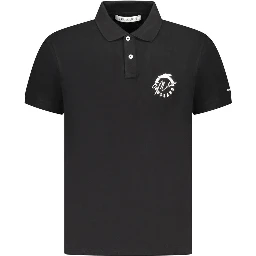Black Cotton Polo Shirt