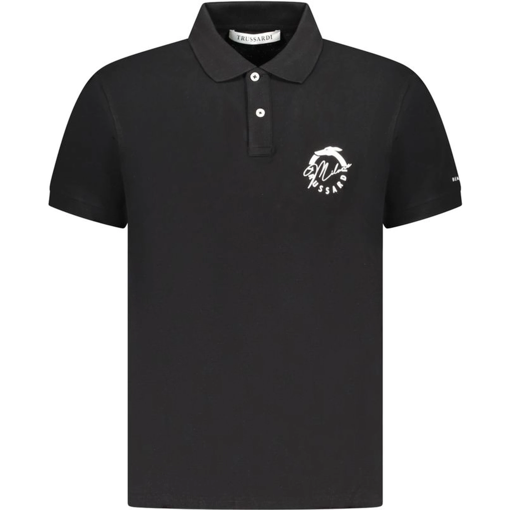 Black Cotton Polo Shirt