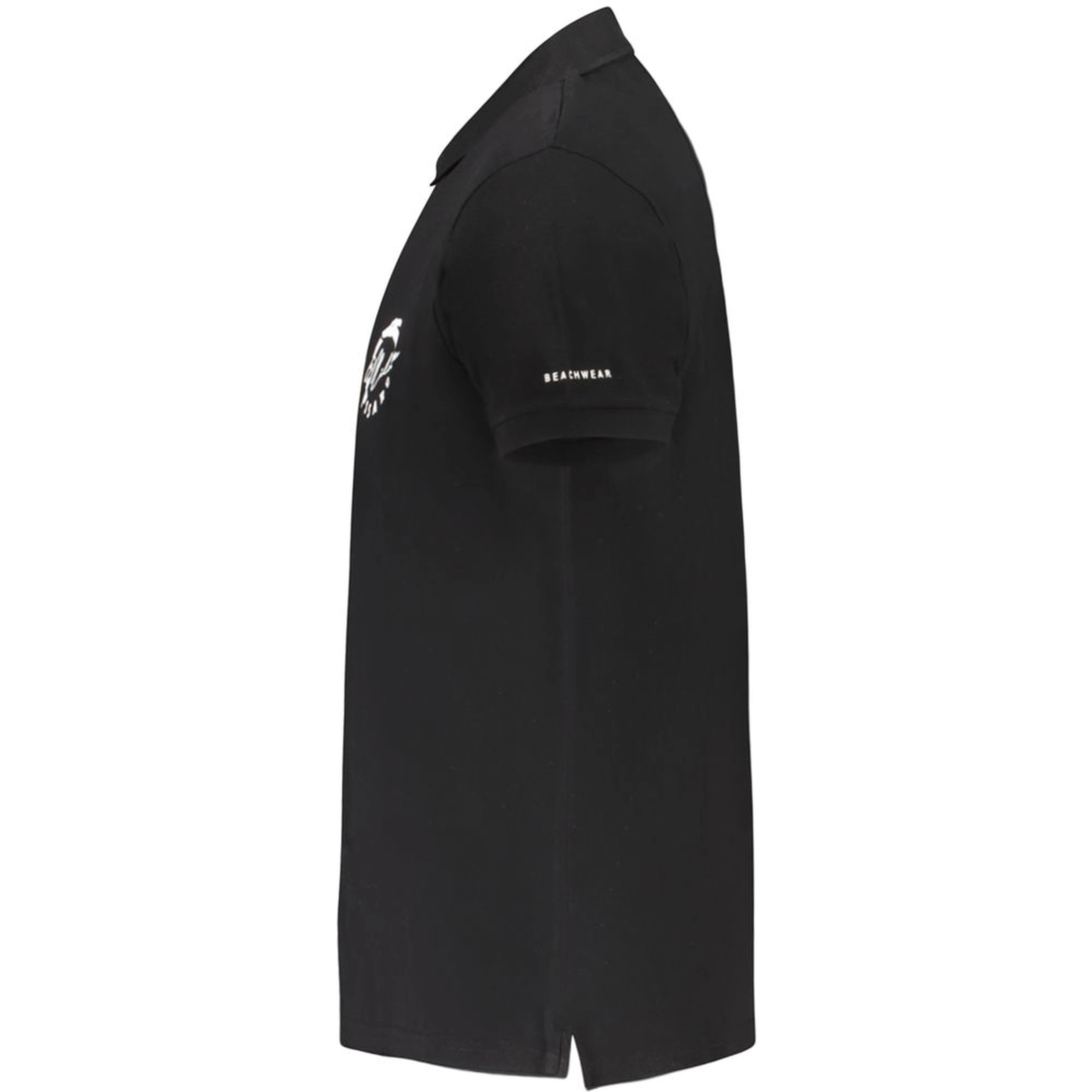 Black Cotton Polo Shirt