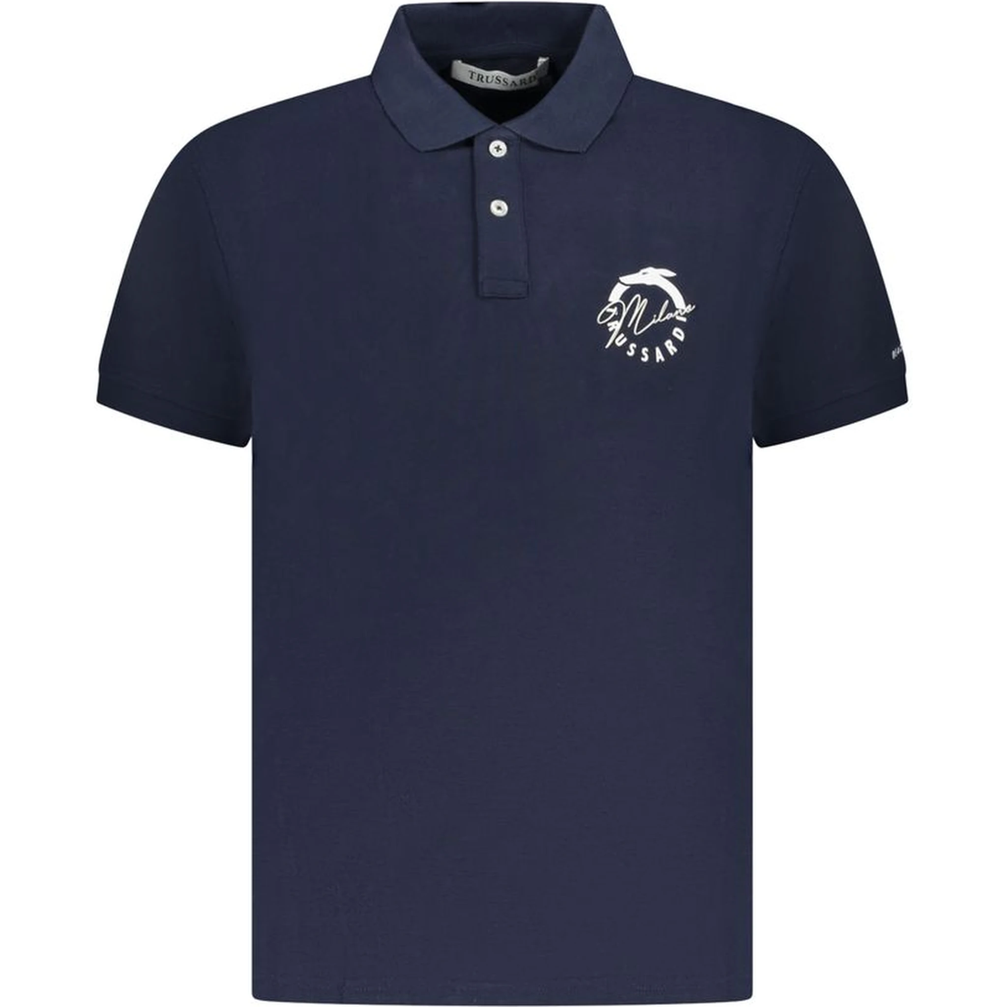 Blue Cotton Polo Shirt
