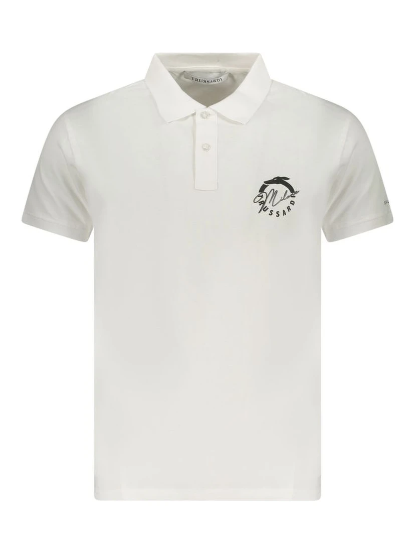 White Cotton Polo Shirt