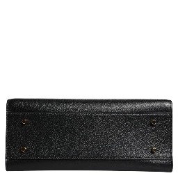 Black Large Leather Top Handle Shoulder Crossbody Bag