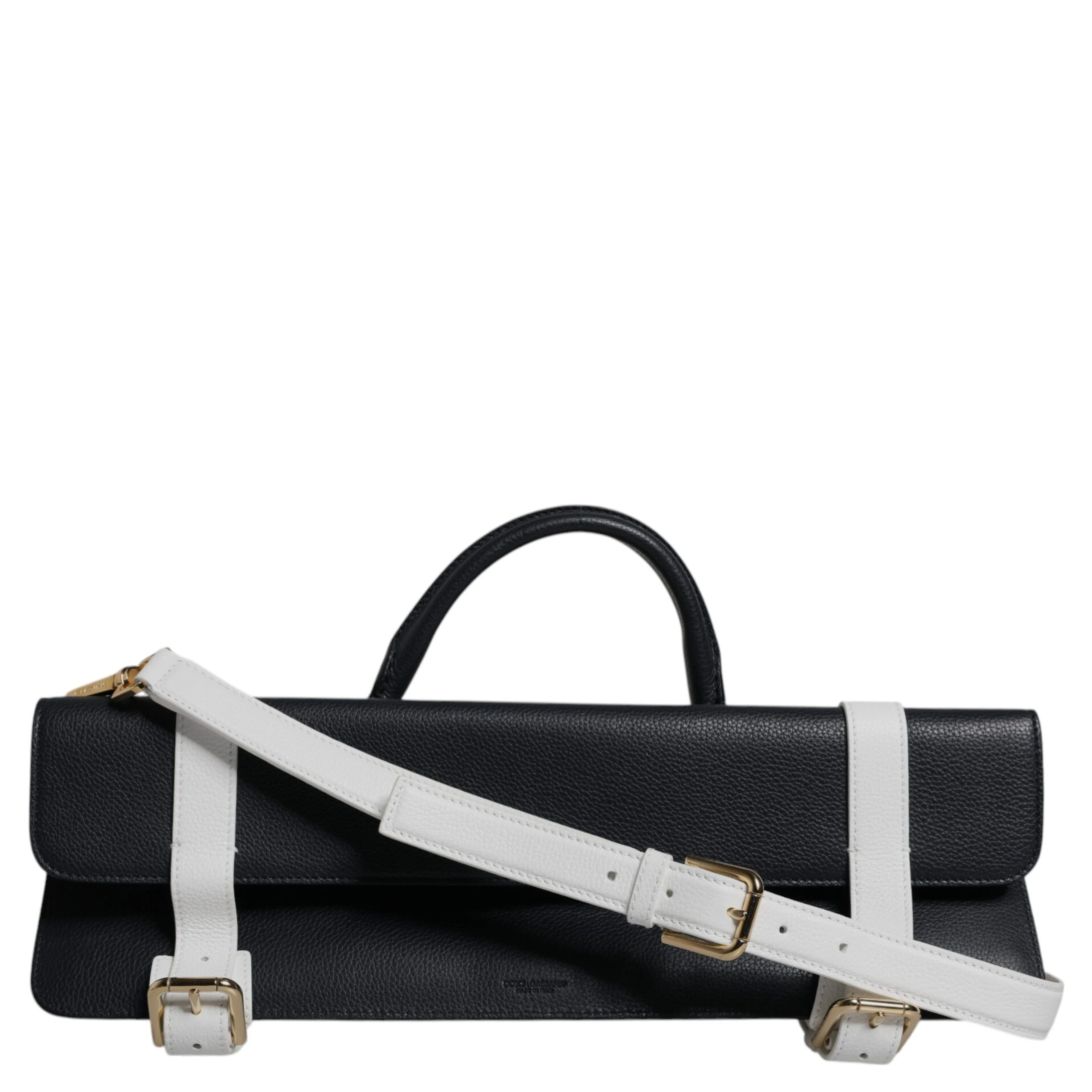 Blue White Calfskin Leather Crossbody Shoulder Bag