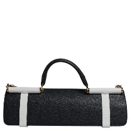 Blue White Calfskin Leather Crossbody Shoulder Bag