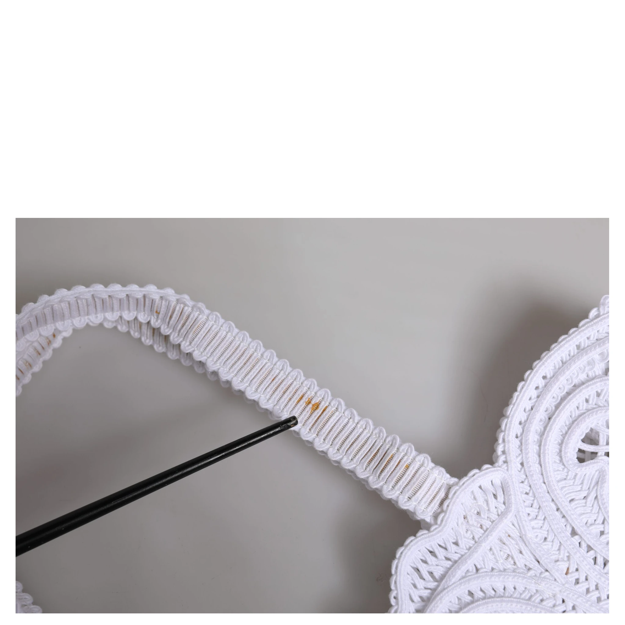 White Cordonetto Lace Beatrice Tote Shopping Bag