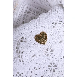 White Cordonetto Lace Beatrice Tote Shopping Bag