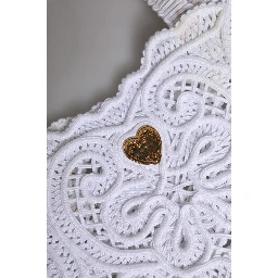 White Cordonetto Lace Beatrice Tote Shopping Bag