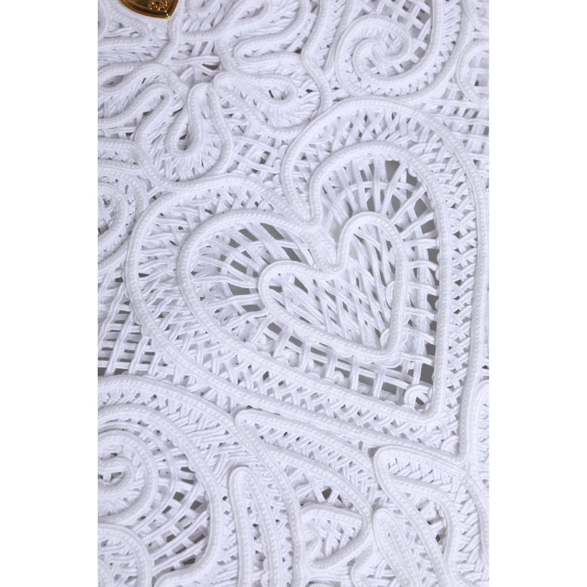 White Cordonetto Lace Beatrice Tote Shopping Bag