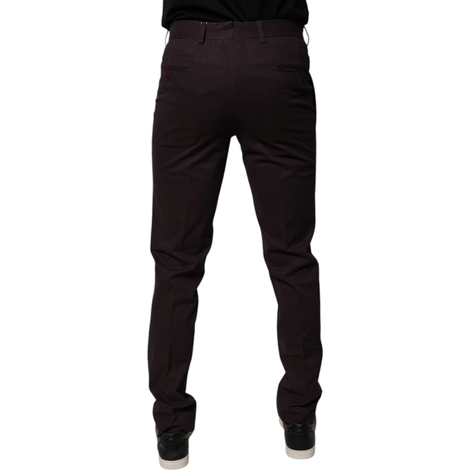 Brown Pure Cotton Slim Fit Men Dress Pants