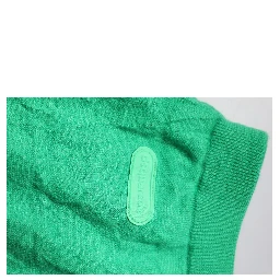 Green Cotton Elastic Waist Men Casual Pants