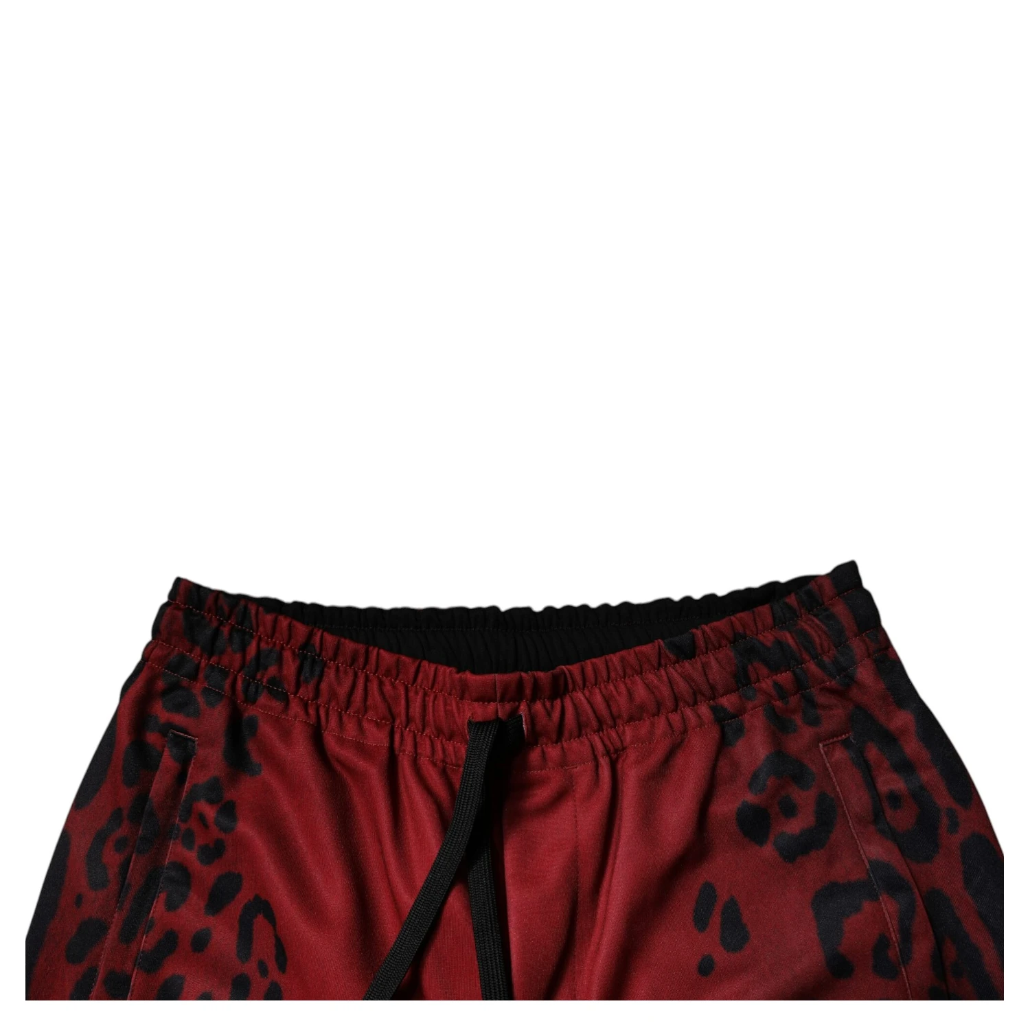 Red Leopard Print Polyester Men Jogger Pants