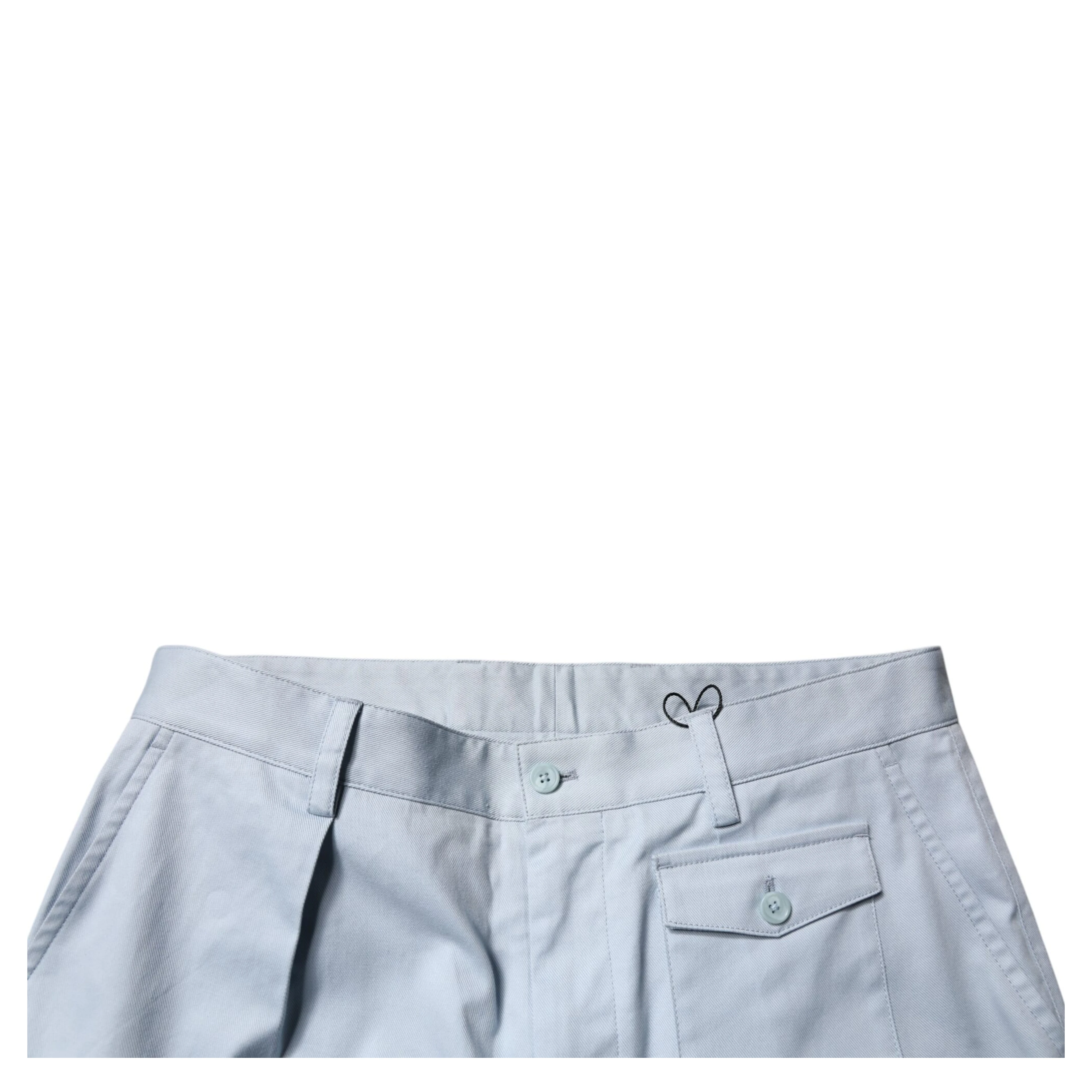 Light Blue Cotton Cargo Tapered Pants