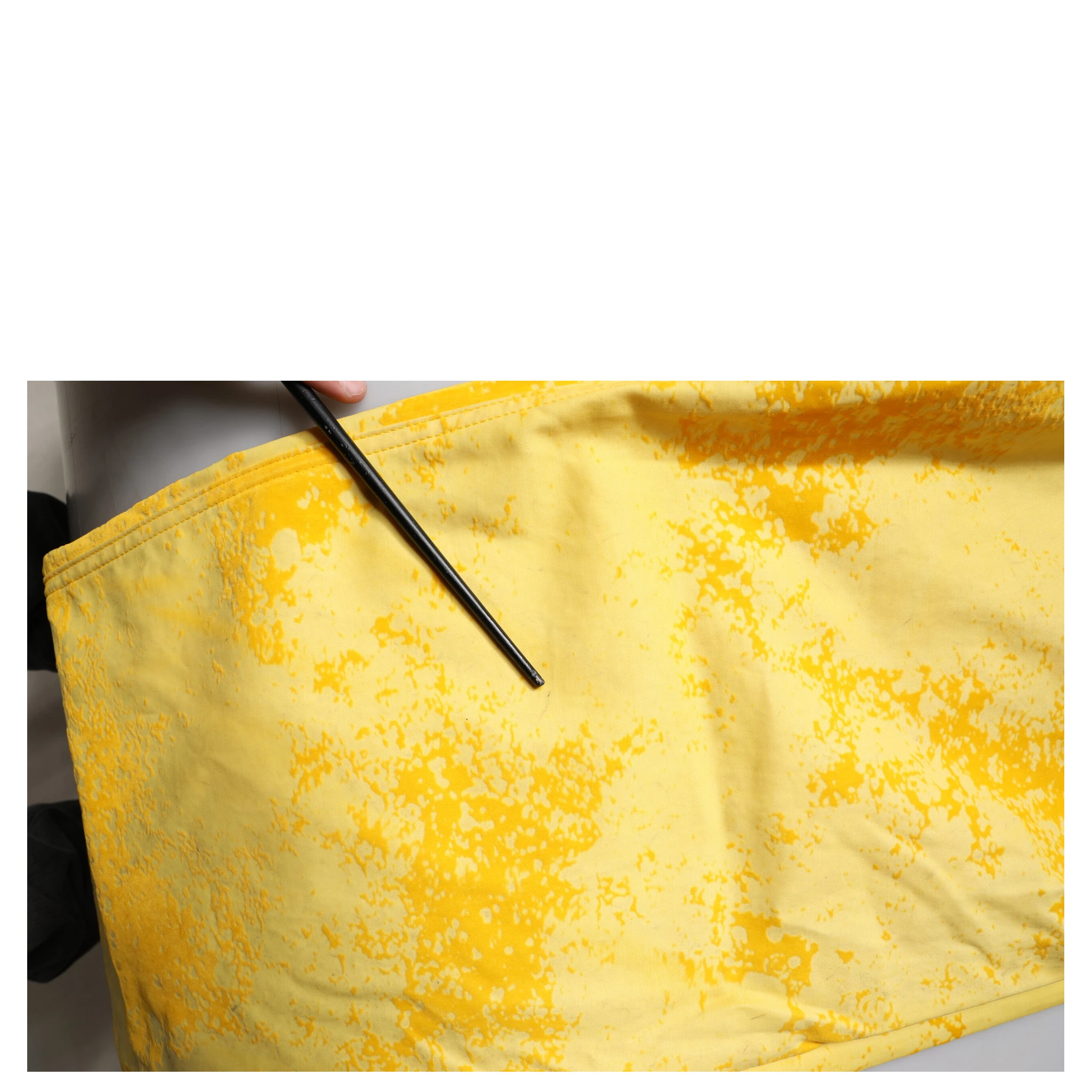 Yellow Tie Dye Cotton Straight Denim Jeans