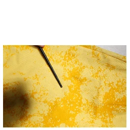 Yellow Tie Dye Cotton Straight Denim Jeans