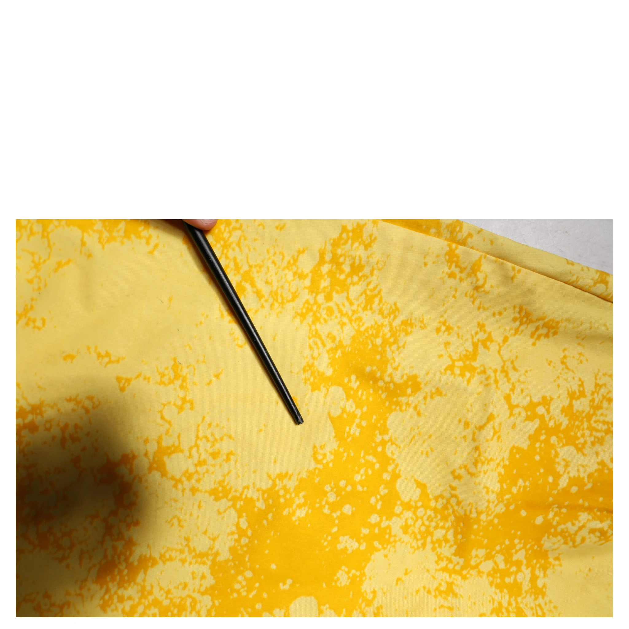 Yellow Tie Dye Cotton Straight Denim Jeans