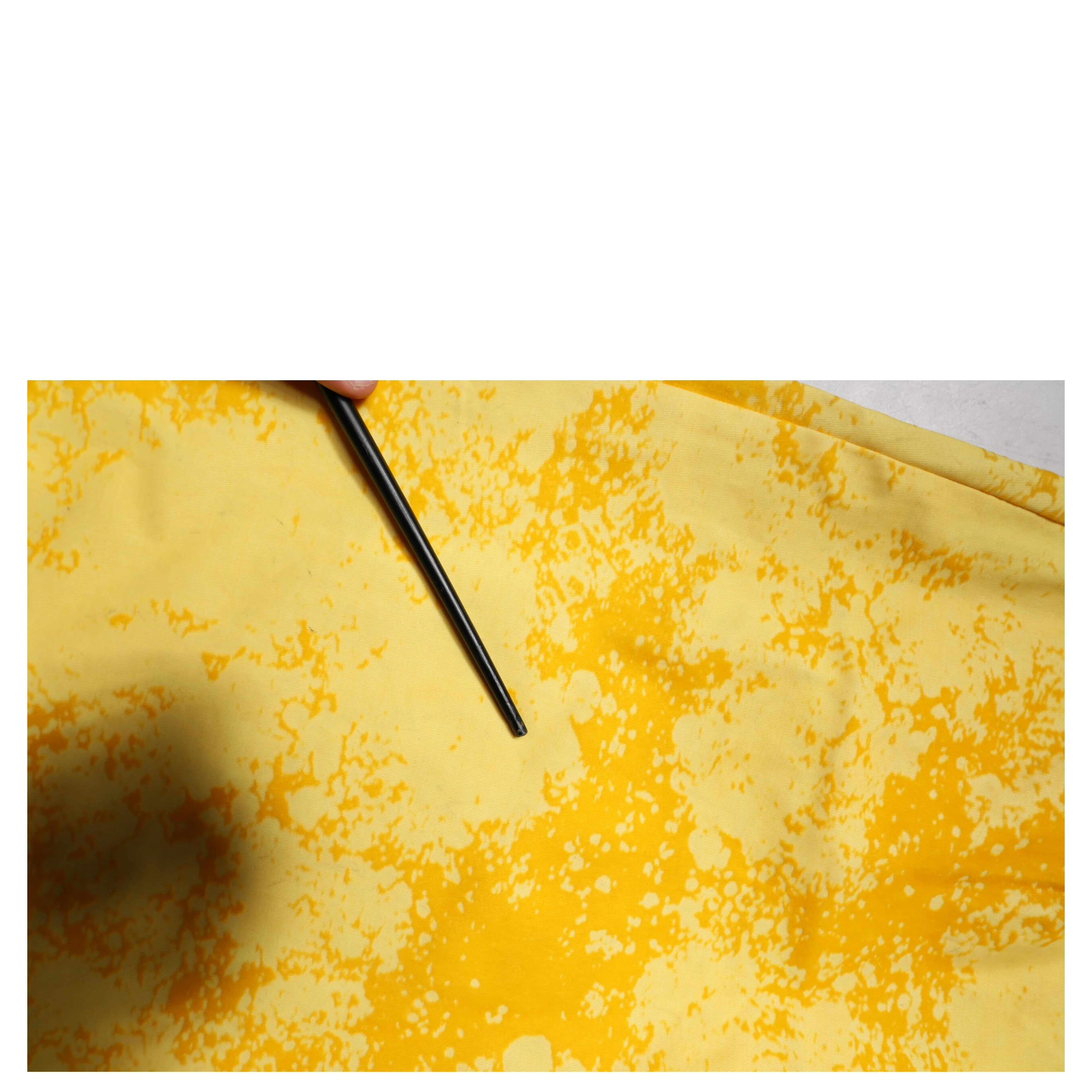 Yellow Tie Dye Cotton Straight Denim Jeans