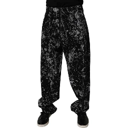 Black Tie Dye Cotton Straight Men Denim Jeans