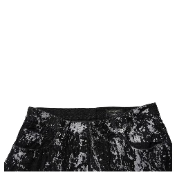 Black Tie Dye Cotton Straight Men Denim Jeans