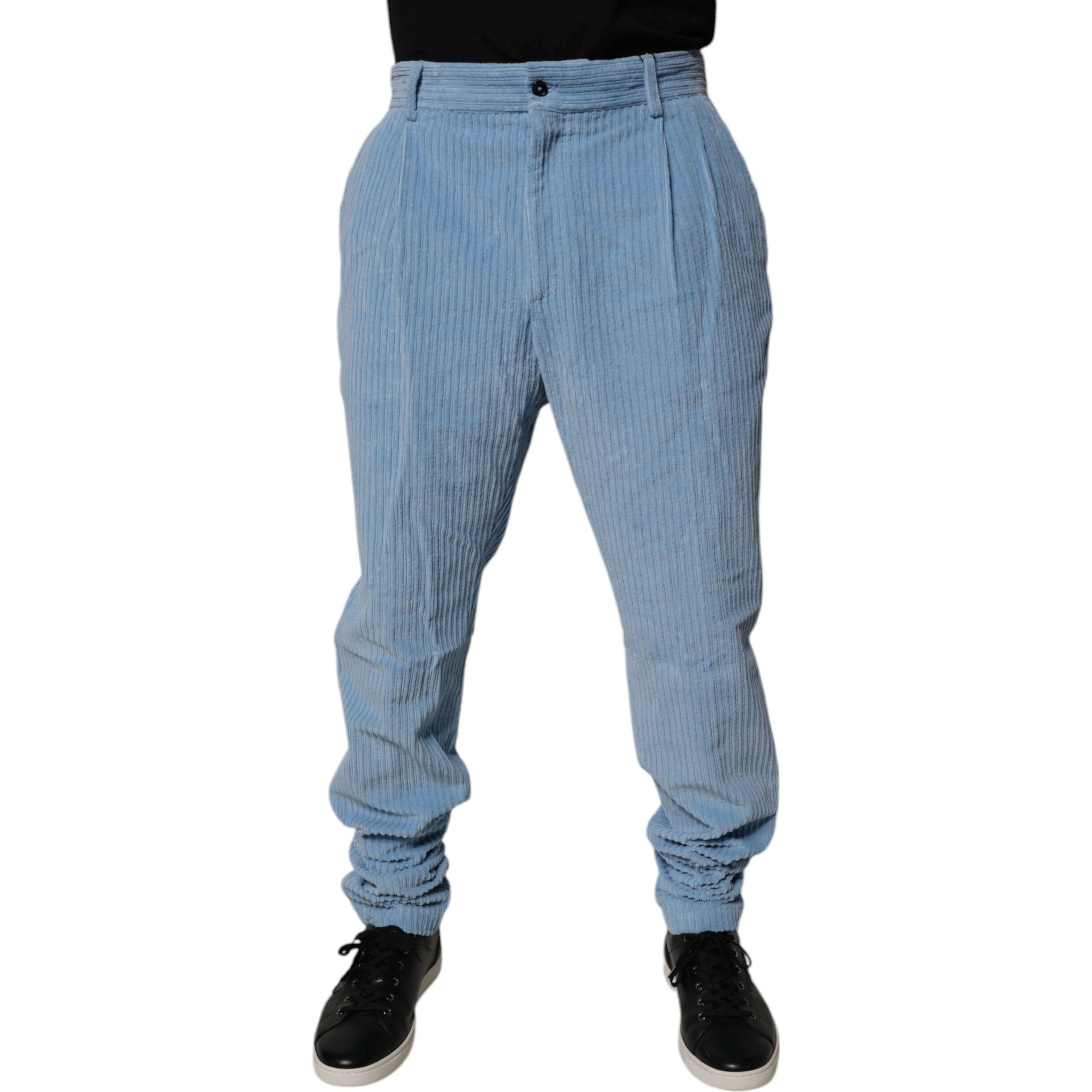 Light Blue Corduroy Cotton Skinny Denim Jeans