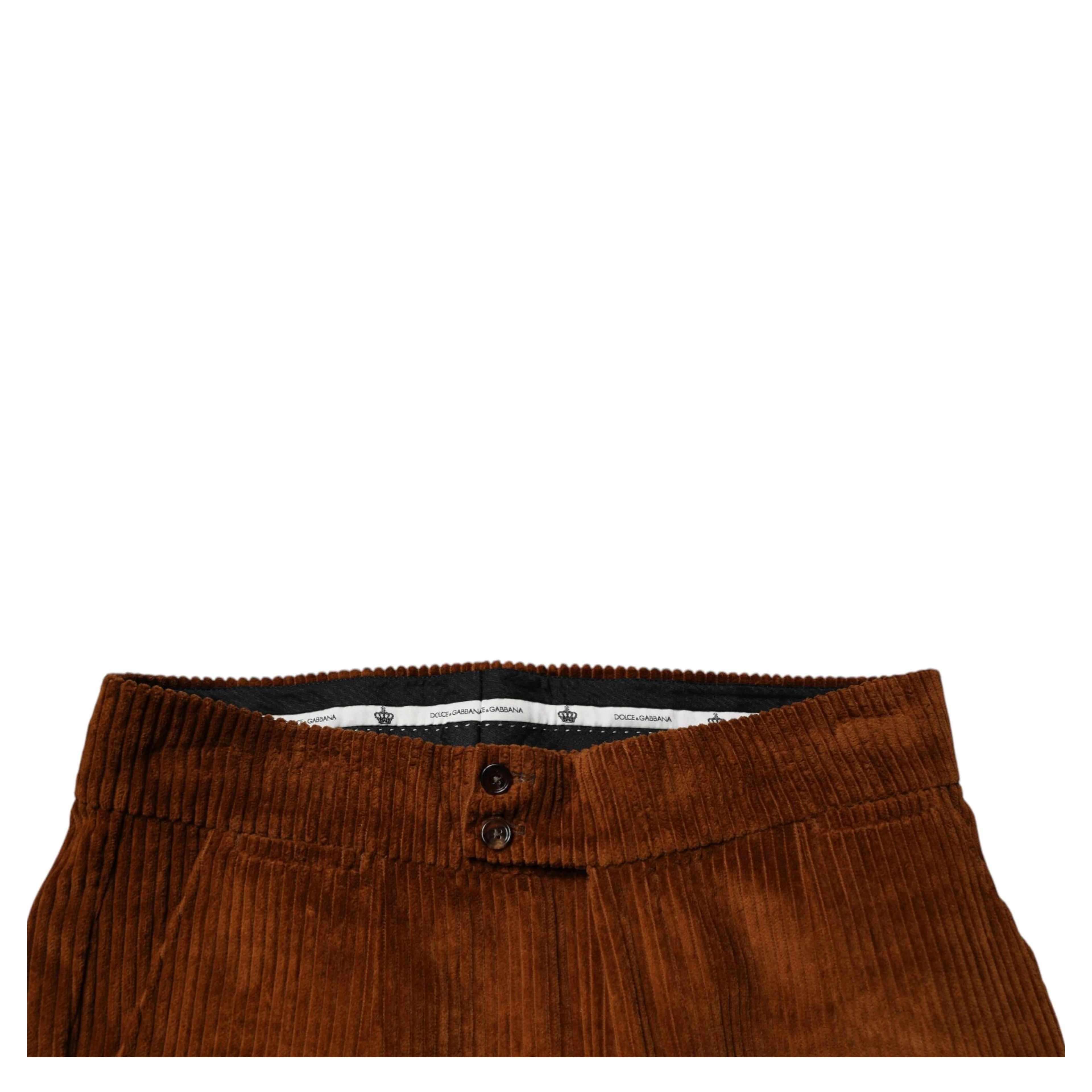 Dark Brown Corduroy Cotton Skinny Denim Jeans