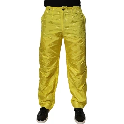 Yellow DG Monogram Polyester Straight Pants