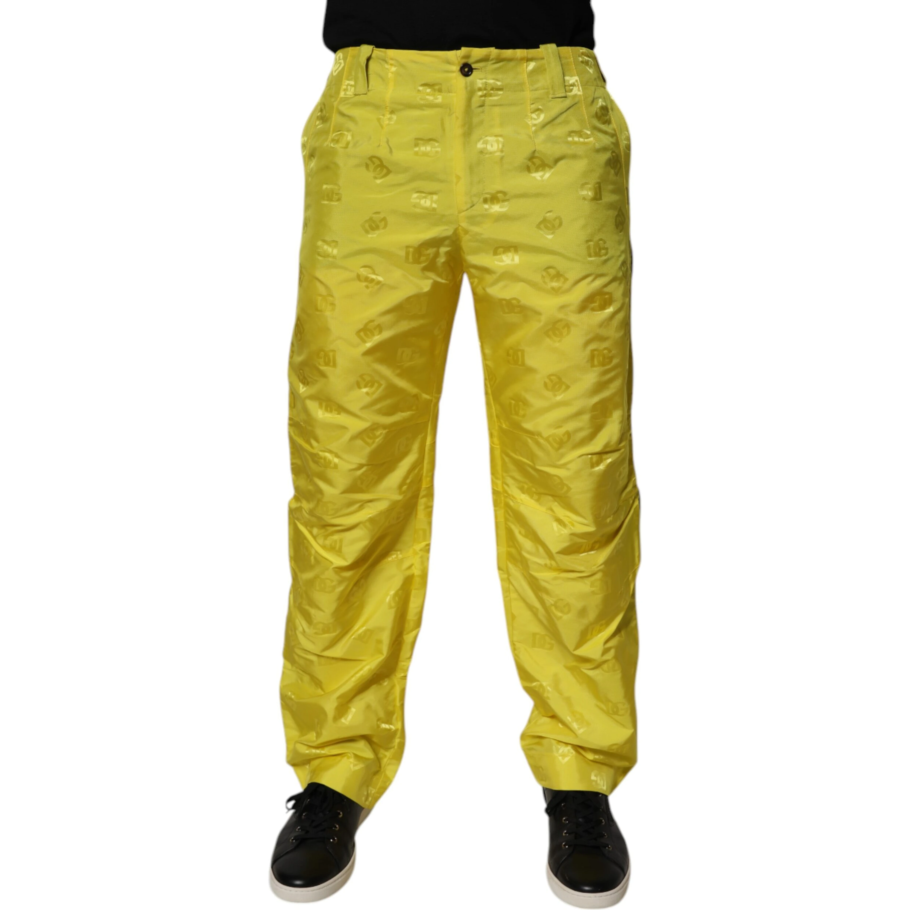 Yellow DG Monogram Polyester Straight Pants