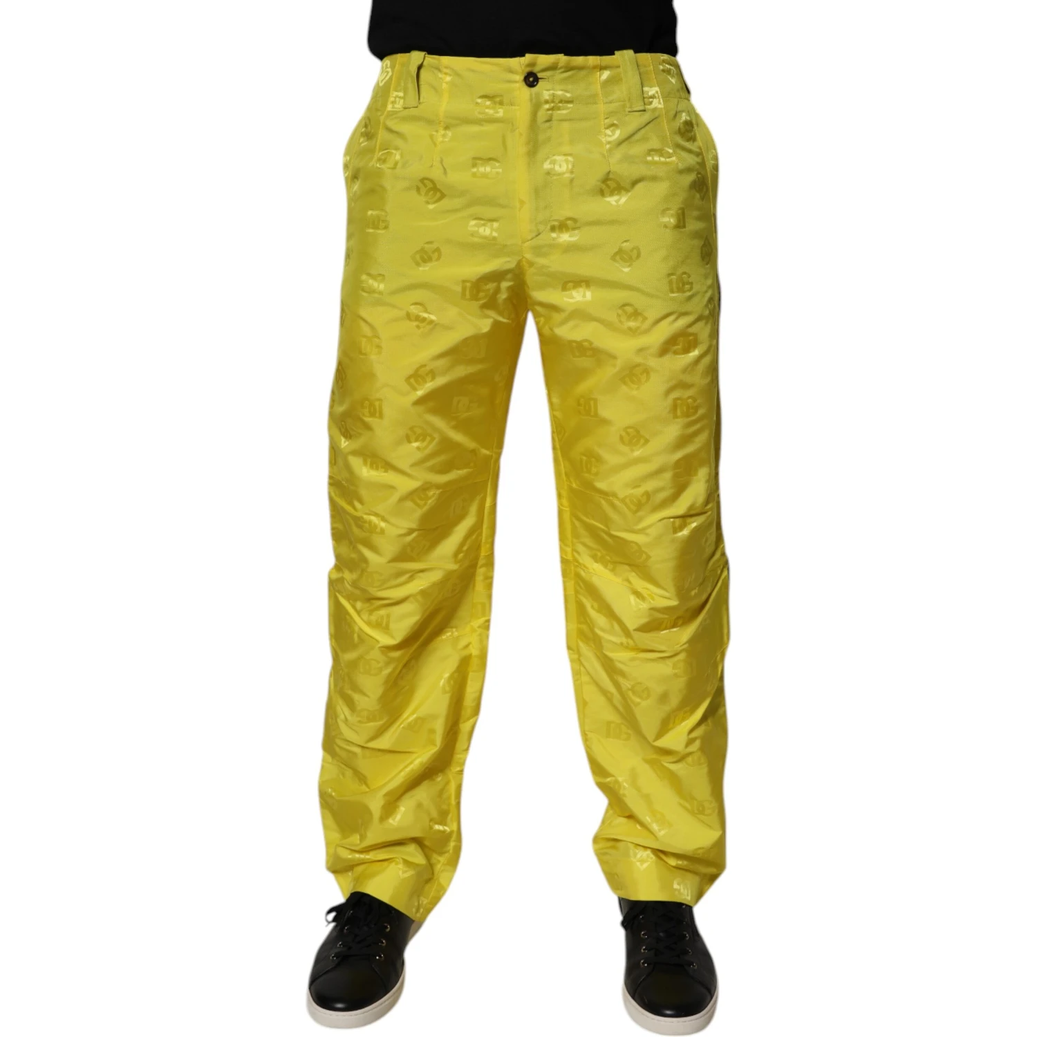 Yellow DG Monogram Polyester Straight Pants