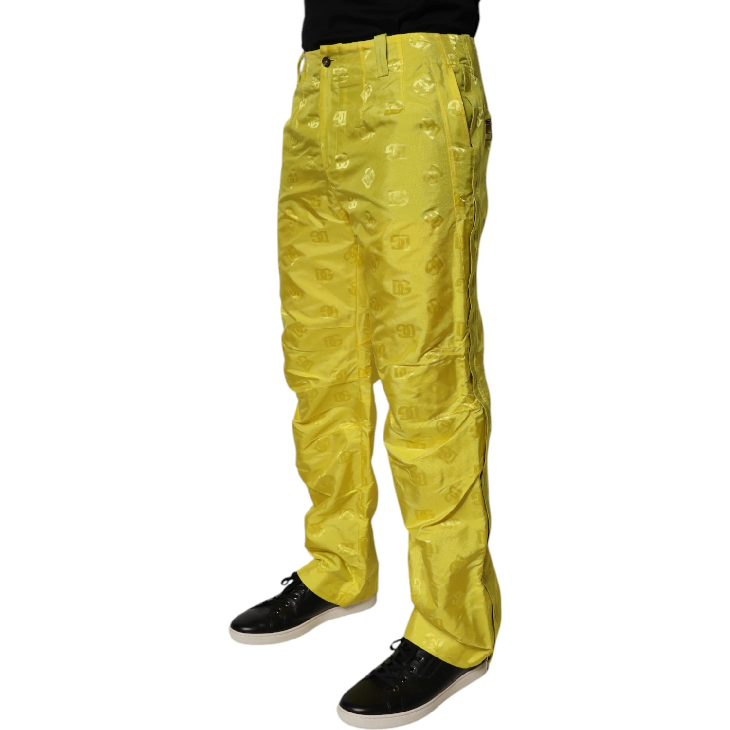 Yellow DG Monogram Polyester Straight Pants