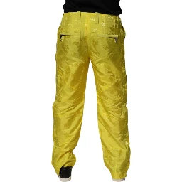 Yellow DG Monogram Polyester Straight Pants
