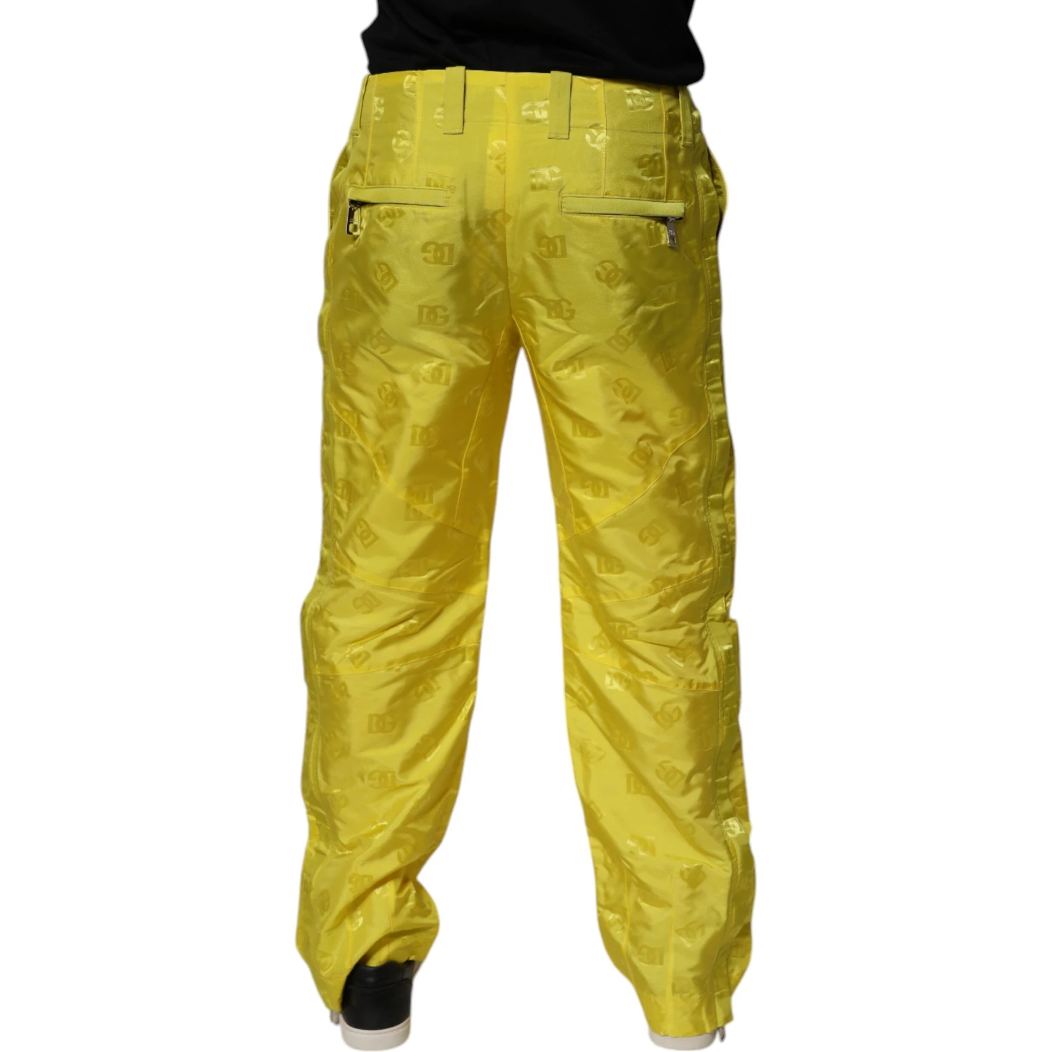 Yellow DG Monogram Polyester Straight Pants
