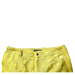 Yellow DG Monogram Polyester Straight Pants