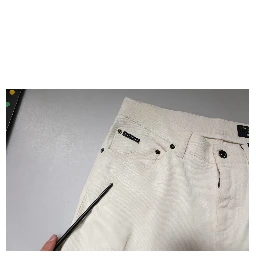 Off White Cotton Stretch Skinny Denim Jeans