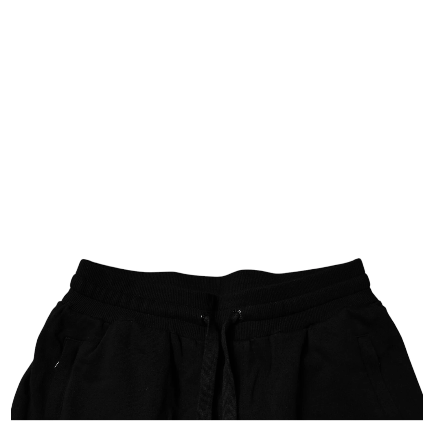 Black Cotton Mid Waist Jogger Sweatpants Pants