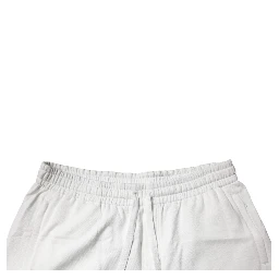 White Cotton Sweatshorts Men Bermuda Shorts