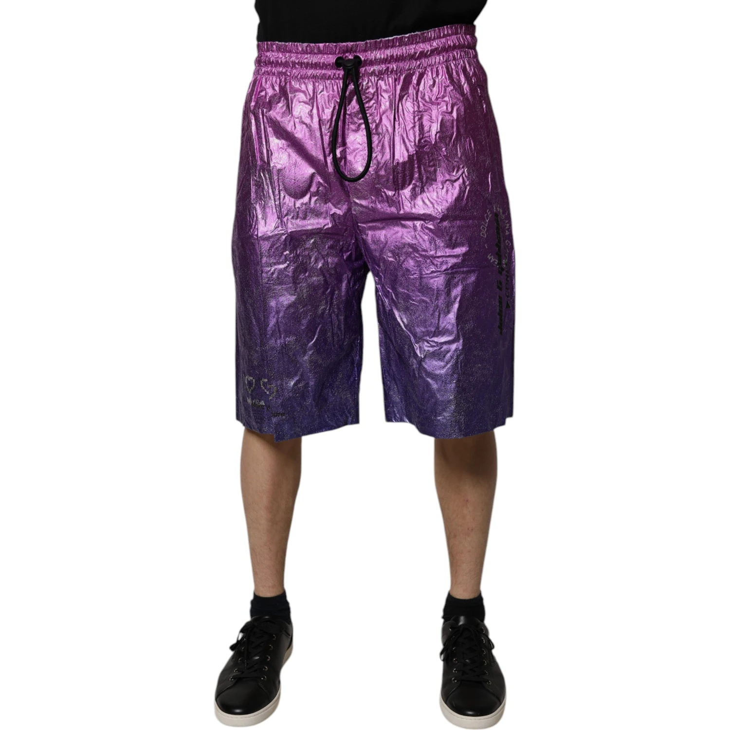 Metallic Pink Purple Two Tone Bermuda Shorts