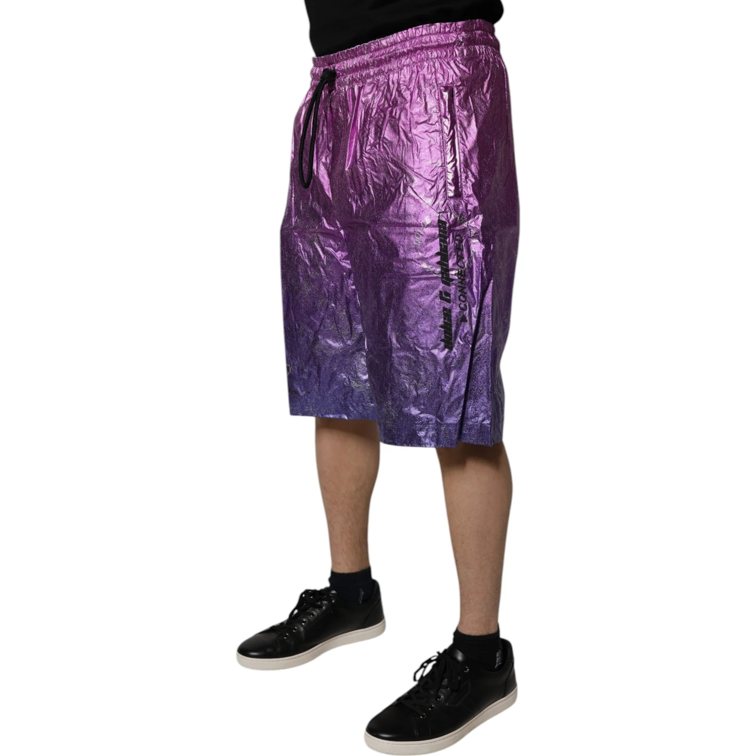 Metallic Pink Purple Two Tone Bermuda Shorts
