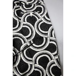 Black White Linen Bermuda Shorts