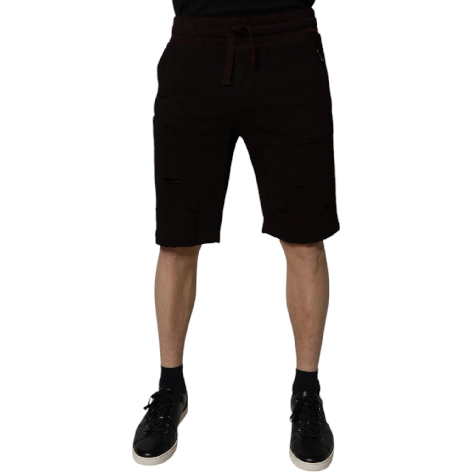Maroon Cotton Sweatshorts Men Bermuda Shorts