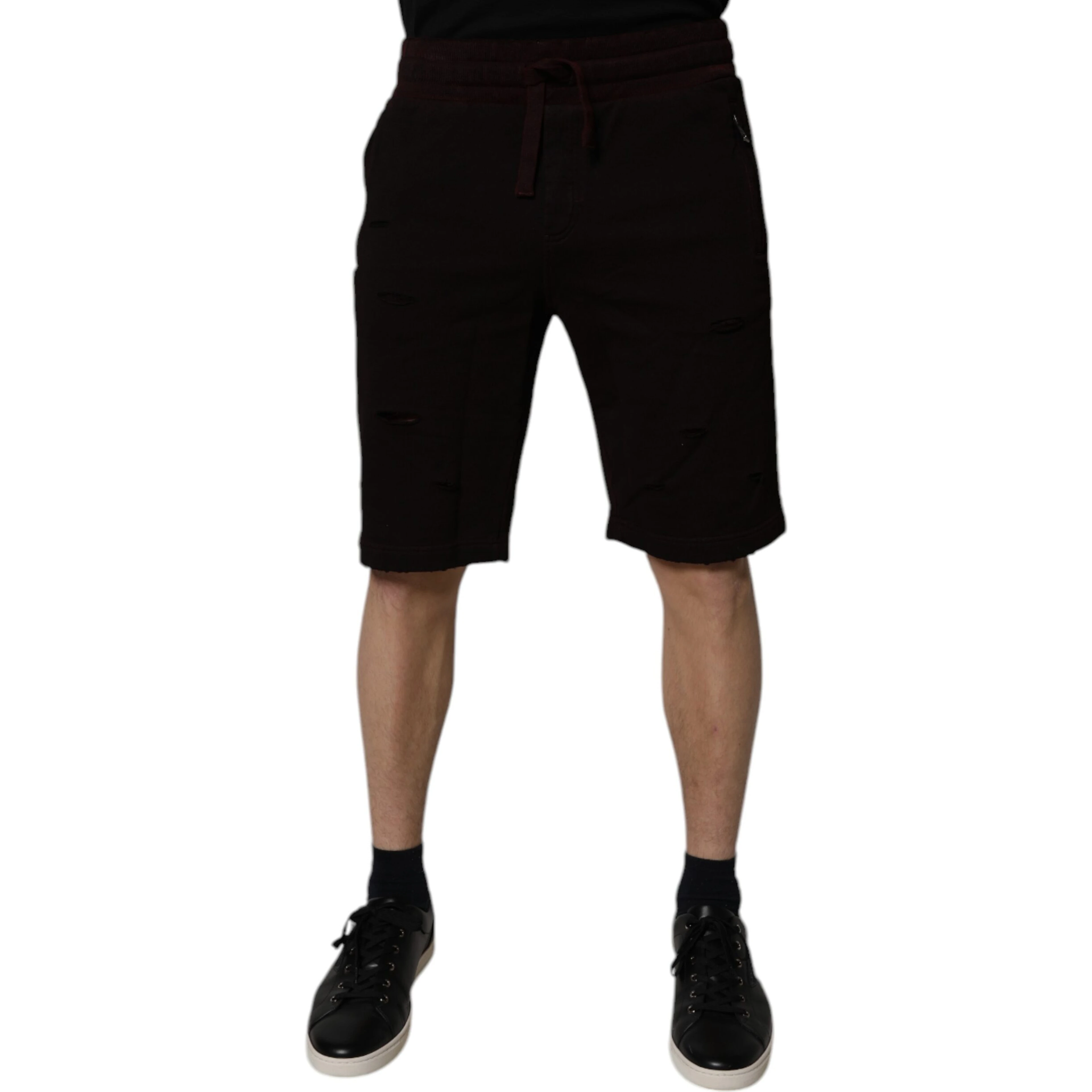 Maroon Cotton Sweatshorts Men Bermuda Shorts