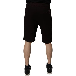 Maroon Cotton Sweatshorts Men Bermuda Shorts