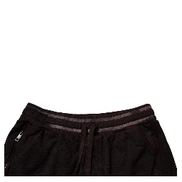 Maroon Cotton Logo Plaque Men Bermuda Shorts