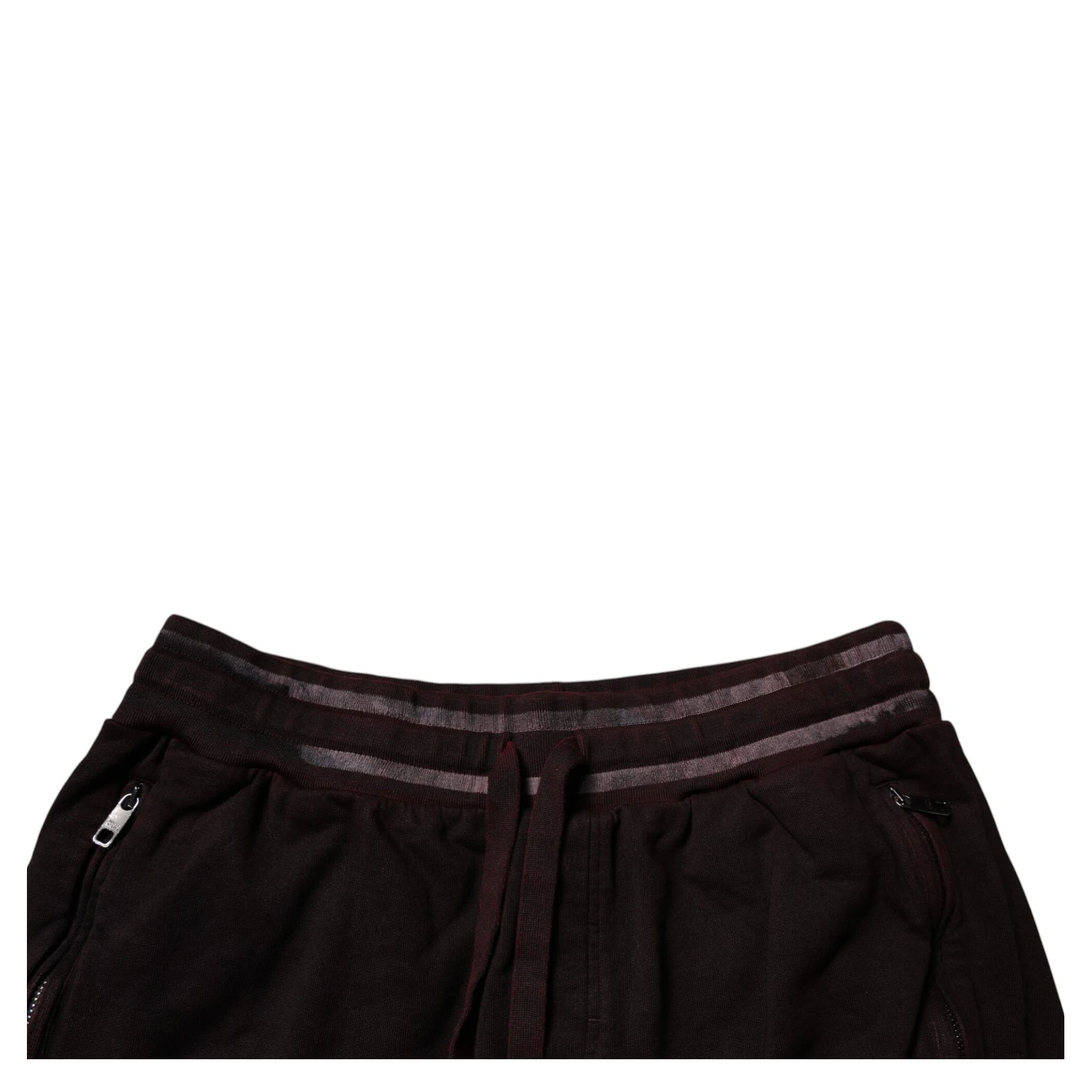 Maroon Cotton Logo Plaque Men Bermuda Shorts